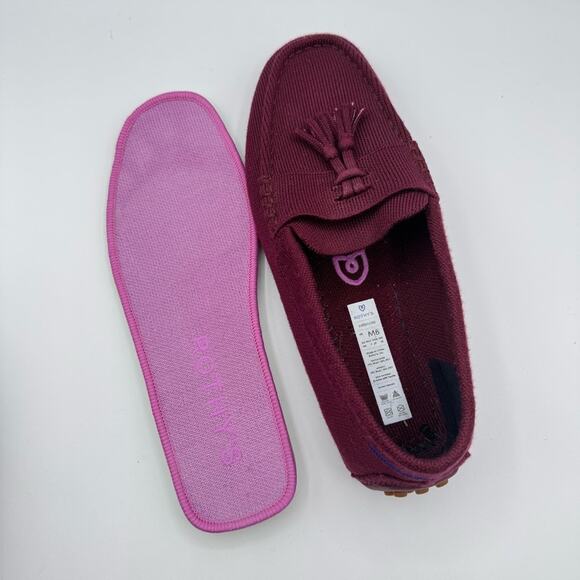 Rothy’s Merino Wool Tassel Driving Loafer Moccasins in Merlot Men’s Size 8 main image 8